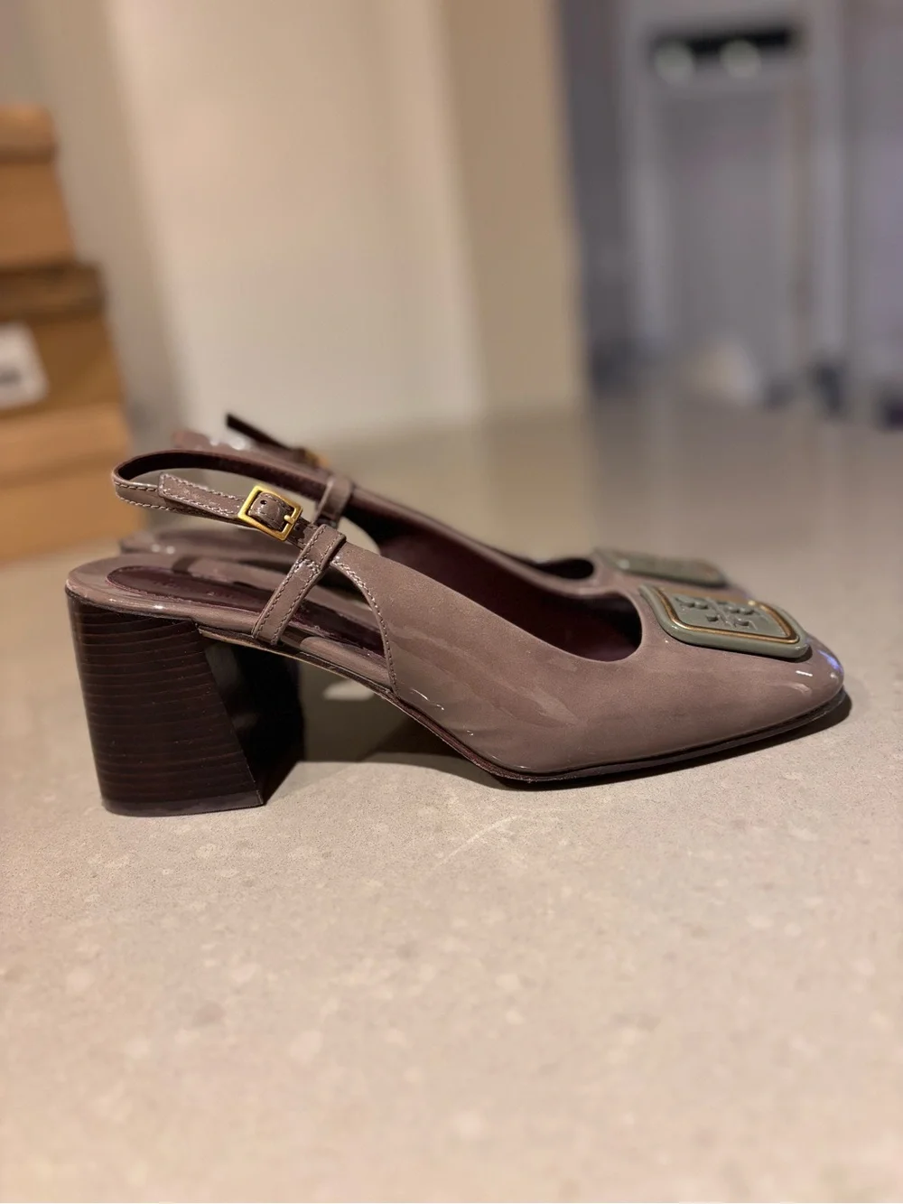 Tory Burch patent slingback